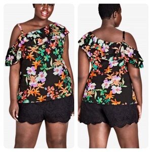 NWT! City Chic Molokai Floral Top